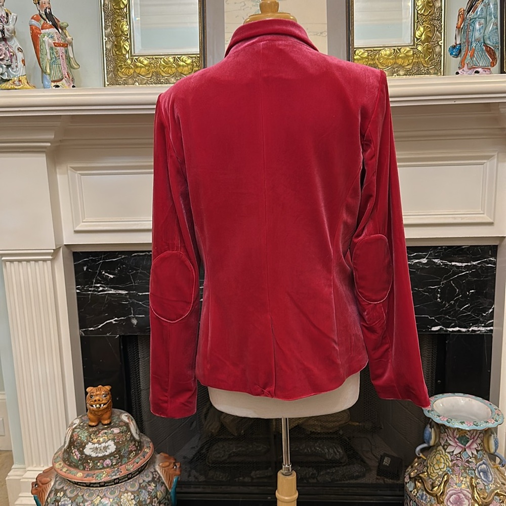 “Tommy Hilfiger” Pink Velvet Women's Blazer - Picture 4 of 6